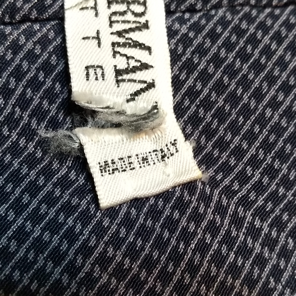 Giorgio Armani Tie, Blue & Grey Micro Check Pattern, 100% Silk, Made in … - Picture 5 of 9